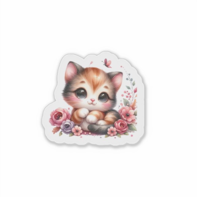 Adorable Baby Animal Sticker für Kinder (Vorderseite)