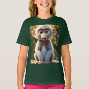 Adorable Baby Baboon T - Shirt Design - Big Eyes,