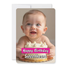 Adorable Baby Birthday Card - Sofort herunterladen