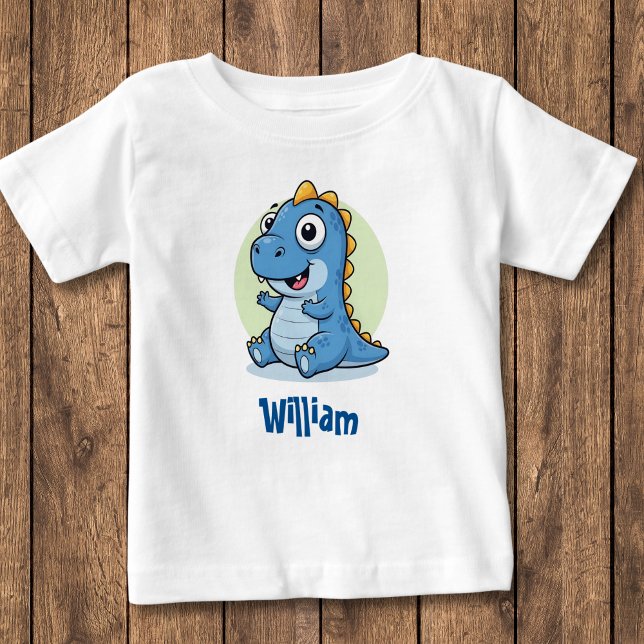 Adorable Baby Blue Dinosaurier Baby T-shirt (Von Creator hochgeladen)