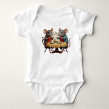 Adorable Baby Bodysuit mit Mäusen zum Genießen der