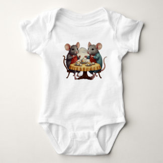 Adorable Baby Bodysuit mit Mäusen zum Genießen der Strampler