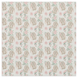 Adorable Baby Bunnies Fabric Stoff