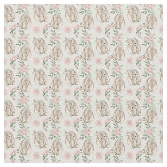 Adorable Baby Bunnies Fabric Stoff (Nahaufnahme)