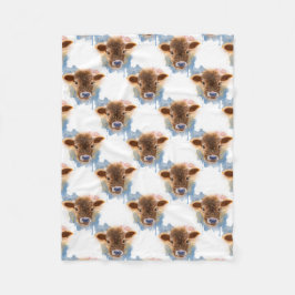 Adorable Baby Calf Baby Blanket Fleecedecke