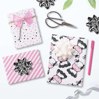 Adorable Baby Cow Coordinated Set of Geschenkpapier Set