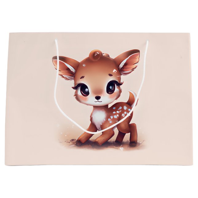 Adorable Baby Deer Große Geschenktüte (Vorderseite)