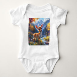 Adorable Baby Deer in einem verzauberten Wald Strampler