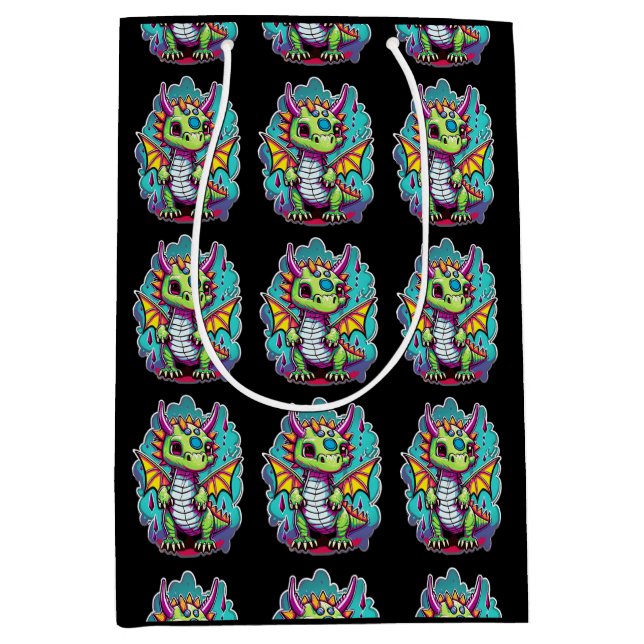 Adorable Baby Dinosaur 2 | Jurassic Joy Mittlere Geschenktüte (Vorderseite)