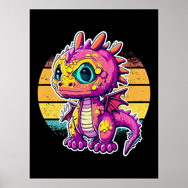 Adorable Baby Dinosaur | Jurassic Joy Poster (Vorne)