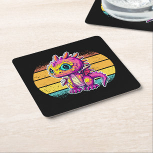 Adorable Baby Dinosaur   Jurassic Joy Rechteckiger Pappuntersetzer