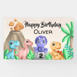 Adorable Baby Dinosaurier Geburtstagsparty Banner
