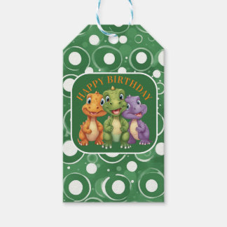 Adorable Baby Dinosaurier's Party Geschenkanhänger
