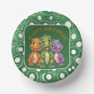 Adorable Baby Dinosaurier's Party Pappteller