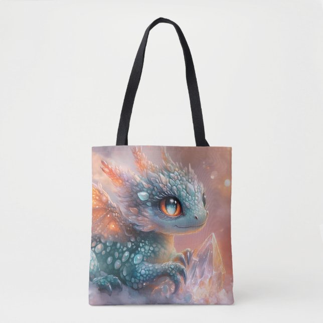Adorable Baby Dragon mit Kristallgedicht (Vorderseite)