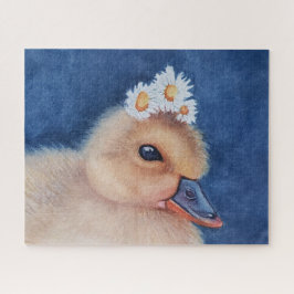 Adorable Baby Duck mit White Daisies Puzzle