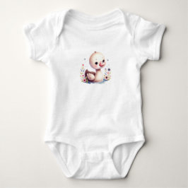 Adorable Baby Duck Print Strampler