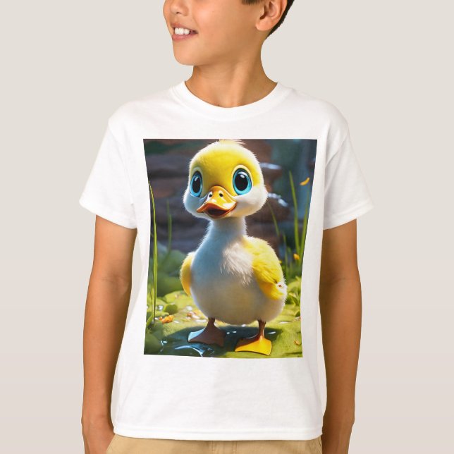 Adorable Baby Duck Printed Kids' T - Shirt (Vorderseite)