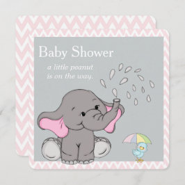 Adorable Baby Elephant Baby Dusche Einladung