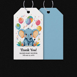 Adorable Baby Elephant Balloons Babydusche Geschenkanhänger