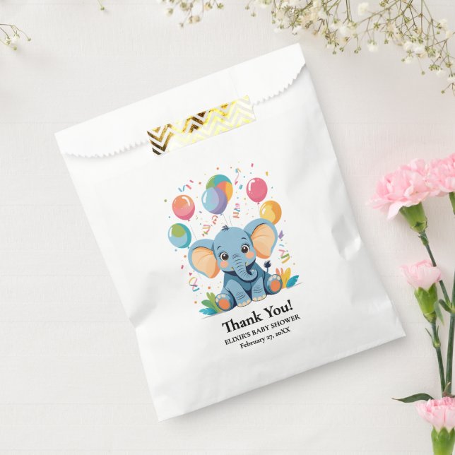 Adorable Baby Elephant Balloons Babydusche Geschenktütchen (Versiegelt)