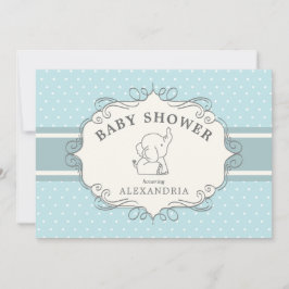 Adorable Baby Elephant | Einladung der Babydusche
