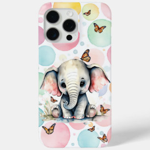 Adorable Baby Elephant mit Monarchschmetterlingen Case-Mate iPhone Hülle