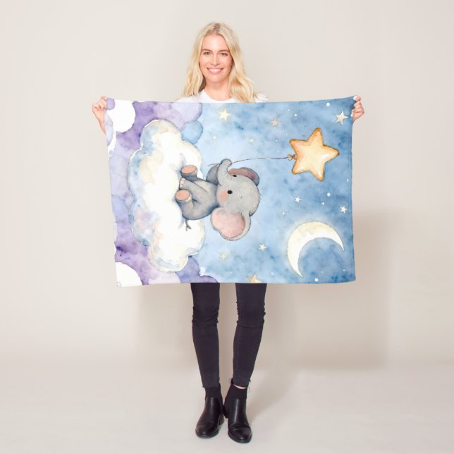 Adorable baby elephant snuggle blanket fleecedecke (Beispiel)