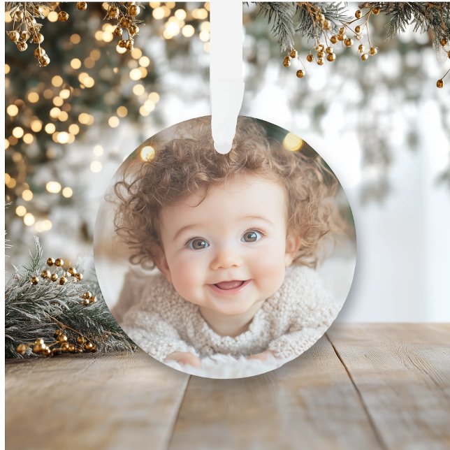 Adorable Baby Foto | Die erste Weihnacht des Babys Ornament (Von Creator hochgeladen)