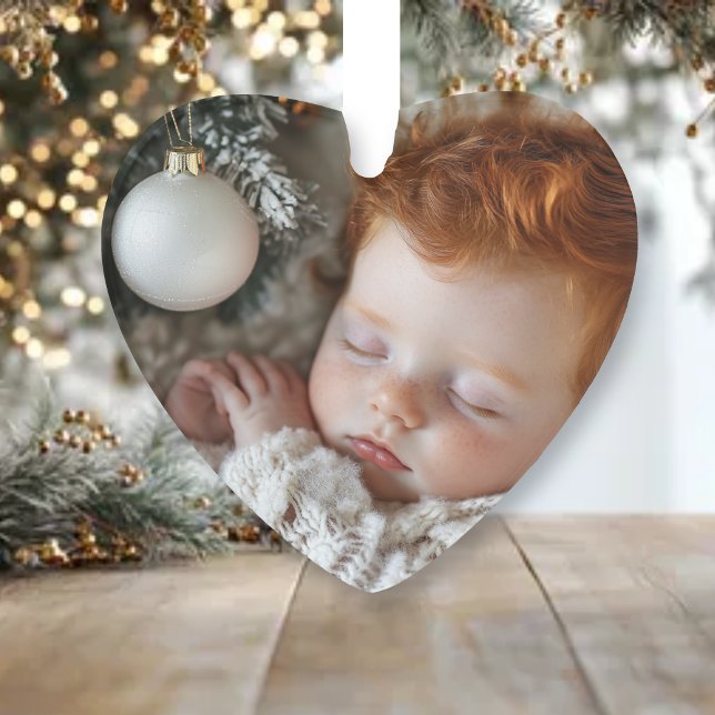 Adorable Baby Foto | Die erste Weihnacht des Babys Ornament (Von Creator hochgeladen)