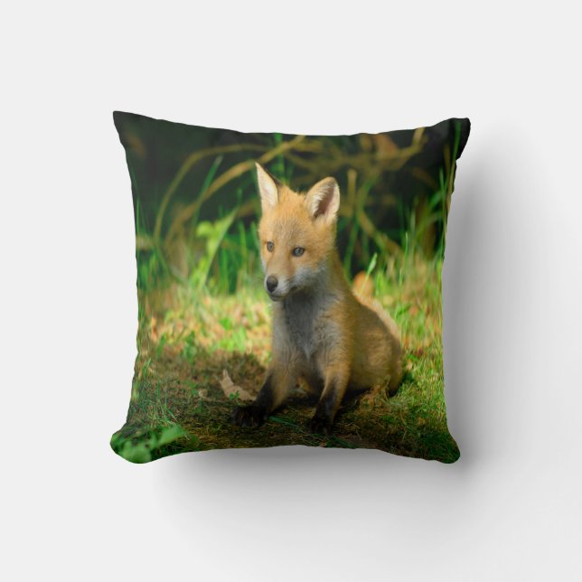 Adorable Baby Fox Kissen (Vorderseite)