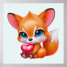 Adorable Baby Fox Poster