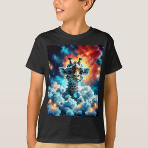 Adorable Baby Giraffe Kopf in Wolken T-Shirt