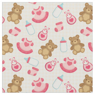Adorable Baby Girl Fabric Stoff