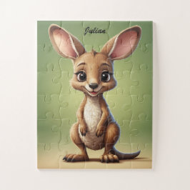 Adorable Baby Känguru personalisiert Puzzle