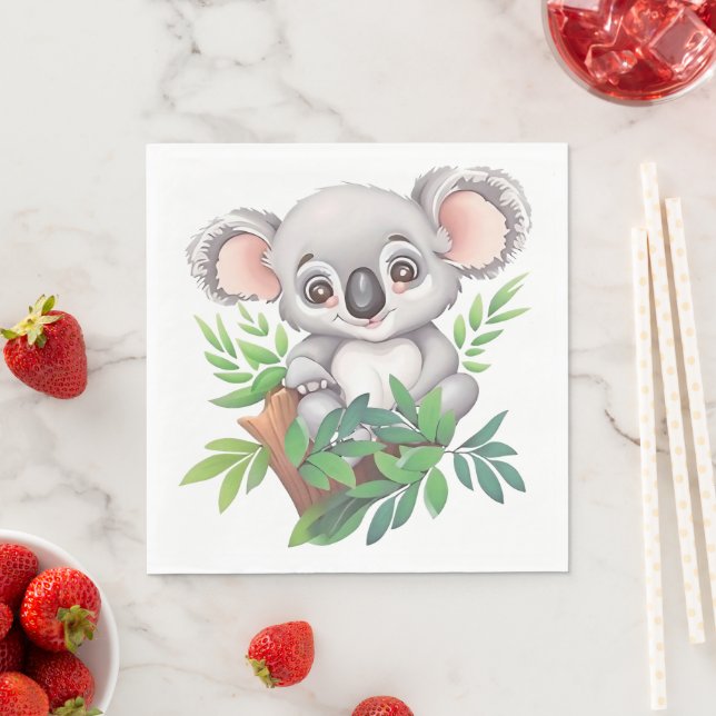 Adorable Baby Koala Bear Serviette (Beispiel)