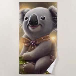 Adorable Baby Lächeln Koala Bär Strandtuch