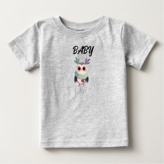 Adorable Baby Owl Graphic Black T - Shirt - Niedli