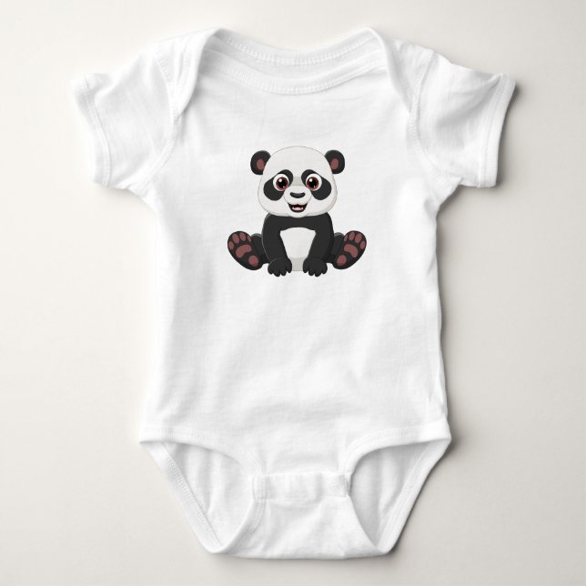 Adorable Baby Panda Liebe Strampler (Vorderseite)