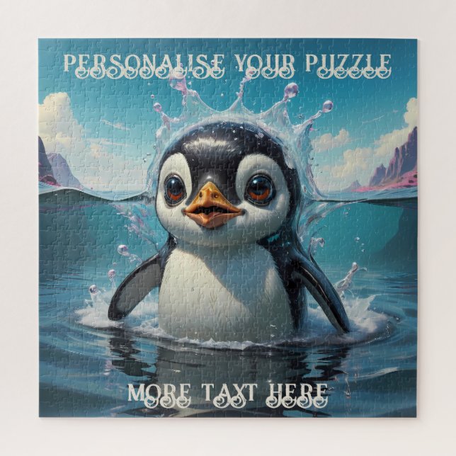Adorable Baby Pinguin im Arktischen Meer Puzzle (Vertikal)