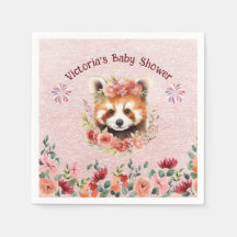 Adorable Baby Red Panda Bear Baby Dusche