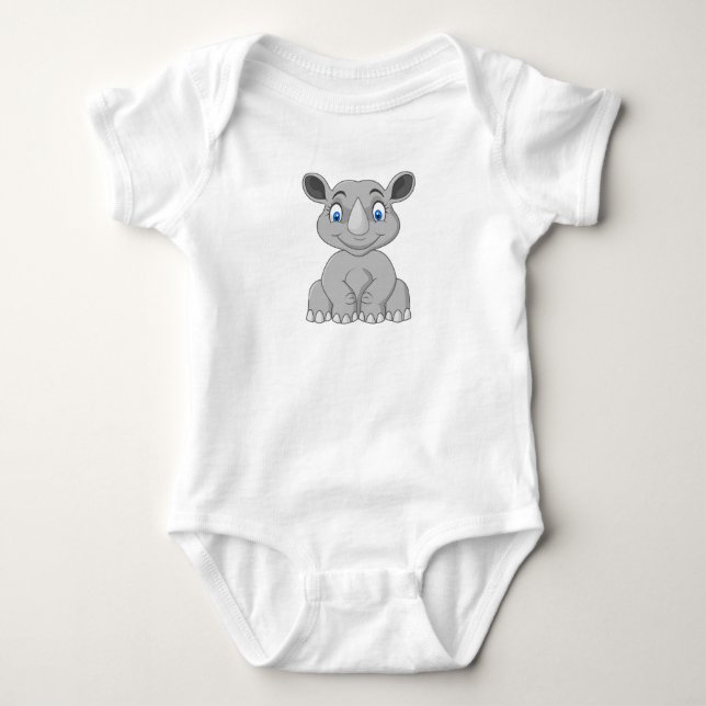 Adorable Baby Rhino Liebe Strampler (Vorderseite)