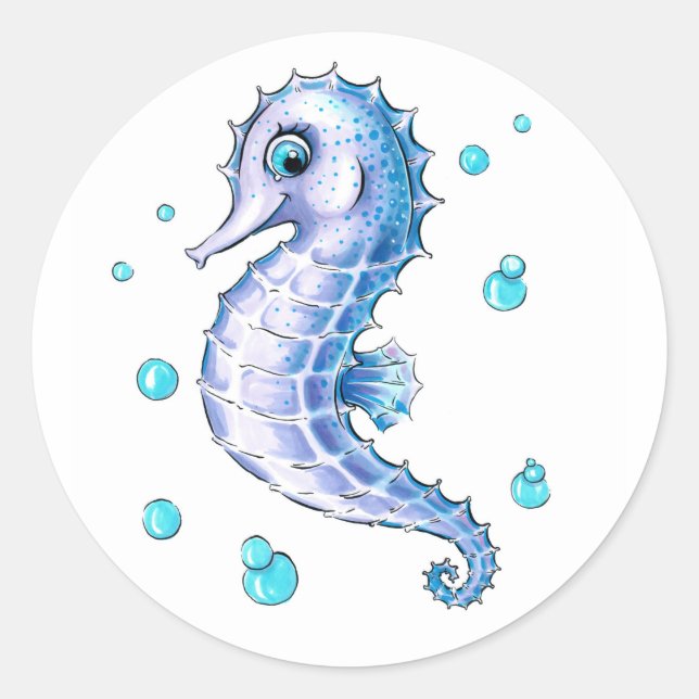 Adorable Baby Seepferd Sticker (Vorderseite)