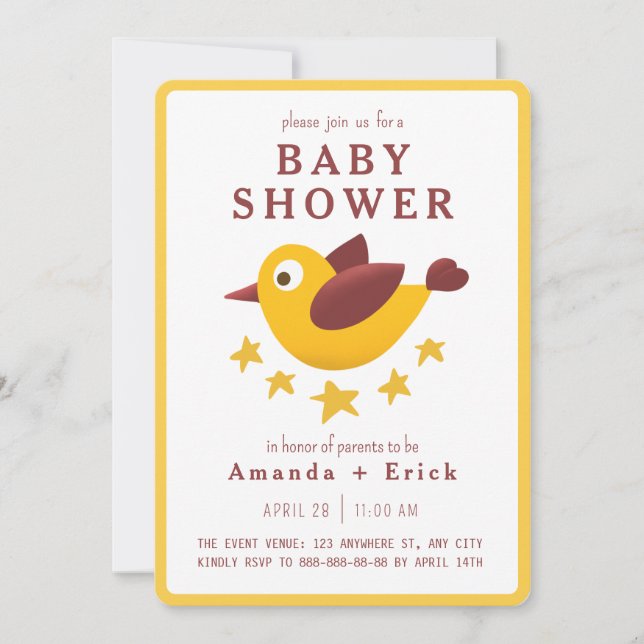 Adorable Baby Shower Invitation Einladung (Vorderseite)