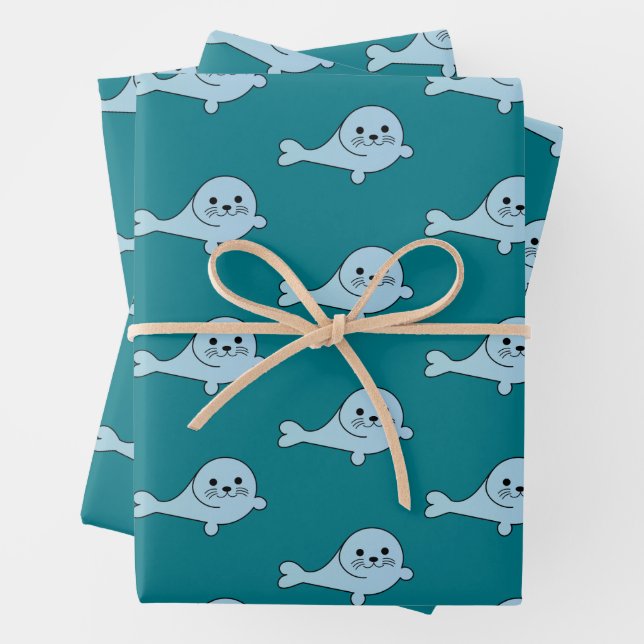 Adorable Baby Siegel Geschenkpapier Set (Beispiel)