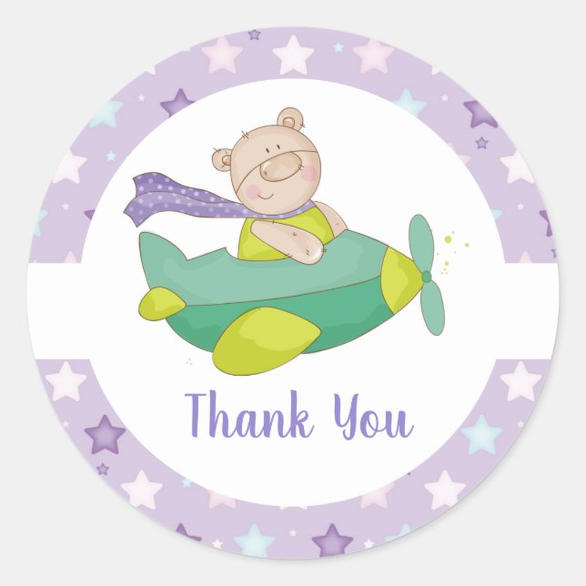 Adorable Baby Teddy Bear Classic Round Sticker (Vorderseite)