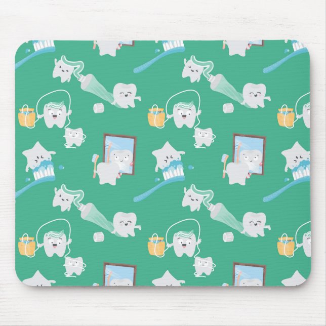 Adorable Baby Teeth Zahnärztin Mousepad (Vorne)