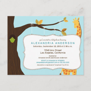 Adorable Baby Tree Baby Shower Invitation (aqua) Einladung