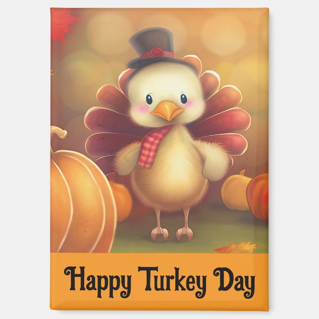 Adorable Baby Turkey Magnet (Vorderseite)