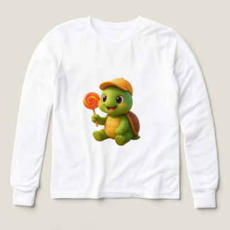 Adorable Baby Turtle mit Lollipop